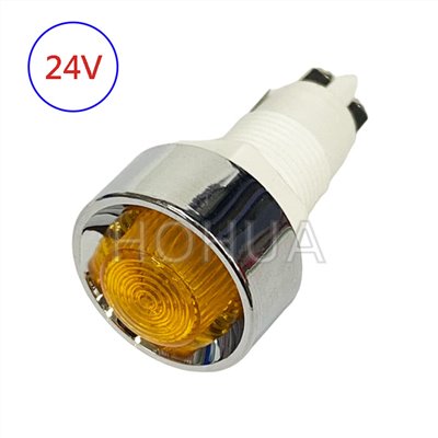 12mm 直接式指示燈 黃殼 24V ( TPN127-Y )