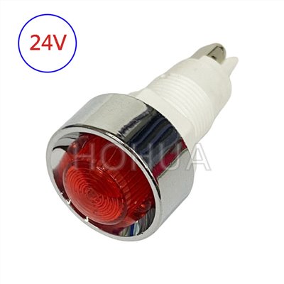12mm 直接式指示燈 紅殼 24V ( TPN127-R )