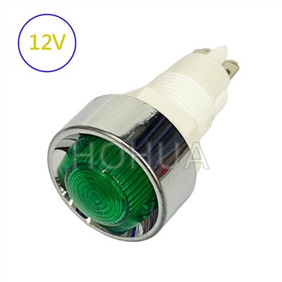 12mm 直接式指示燈 綠殼 12V ( TPN129-GL )