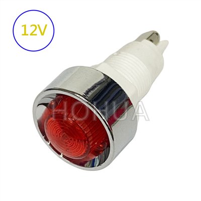 12mm 直接式指示燈 紅殼 12V ( TPN129-R )