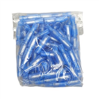 全絕緣子彈型公端子 透藍色 100pcs ( 2-156M ) ( BD2-4AF-T )