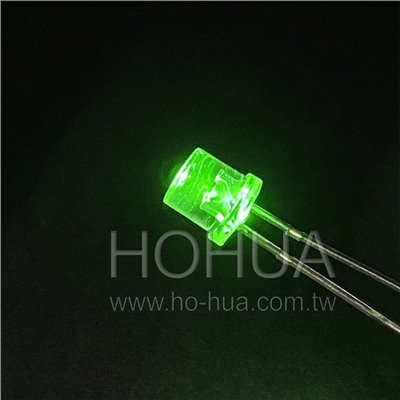 5mm圓柱型 透綠LED 2pcs