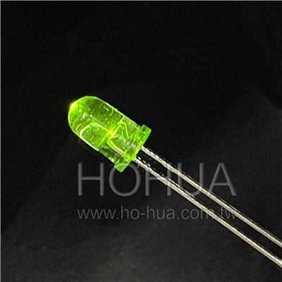 5mm聚綠膠 綠LED 5pcs ( 2-2.6V 20mA )