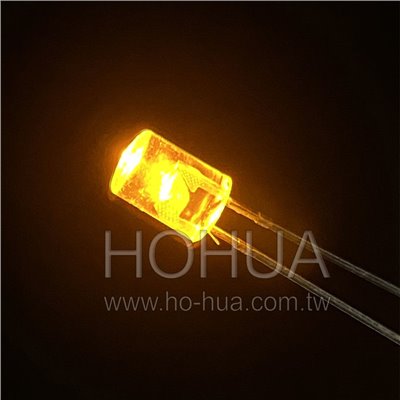 5mm圓柱型 橙光 5pcs ( 2.2V 590nm 85° )