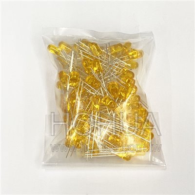 5mm聚橙膠 橙光LED 100pcs ( L053AT )