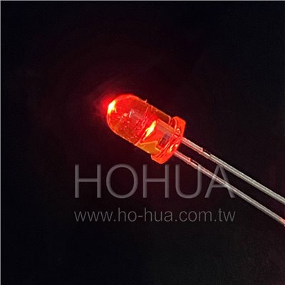 5mm聚橙膠 橙光LED 5pcs ( L053AT )