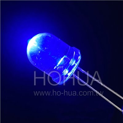 10mm透膠 高藍LED 1pcs ( D3264B-BL )