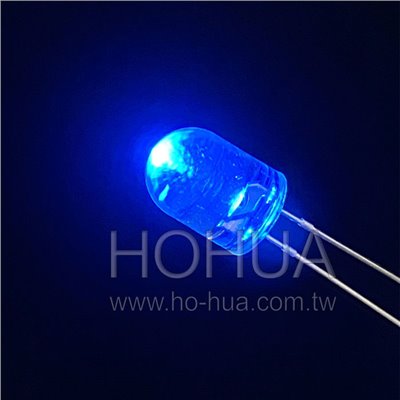 8mm透膠 高藍LED 2pcs ( Vf:3.2V If:20mA 30° )