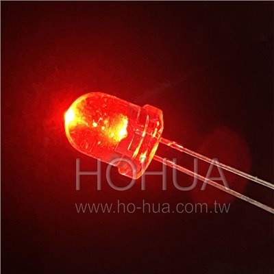8mm透膠 高紅LED 2pcs 