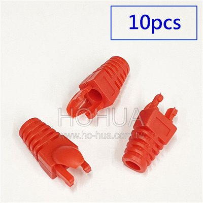 RJ45爪型保護套 紅色 10PCS ( 0029-2 )