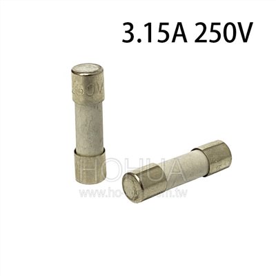 203-3.15A 陶瓷保險絲 3.15A250VAC 5x20mm 2pcs