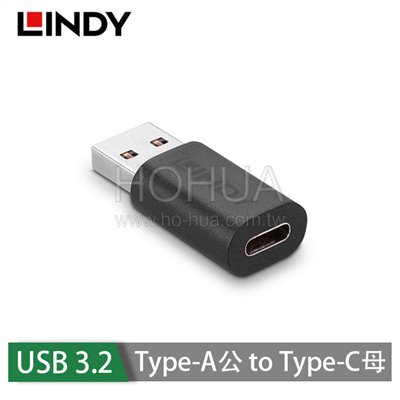 LINDY林帝 USB 3.2 GEN2 TYPE-A公 轉 TYPE-C母 轉接頭 41904