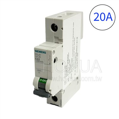 SIEMENS西門子 1P C 20A迴路開關6KA 5SL6120-7MB