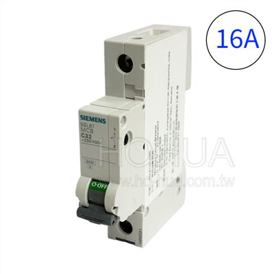 SIEMENS西門子 1P C 16A迴路開關6KA 5SL6116-7MB