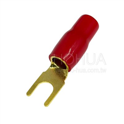 鍍金Y型端子 紅色 GY-22-8 1pcs