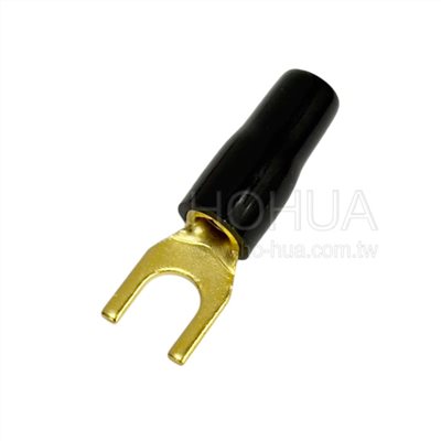 鍍金Y型端子 黑色 GY-8-6G 1pcs