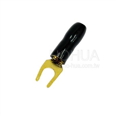 鍍金Y型端子 黑色 GY2-4 1pcs