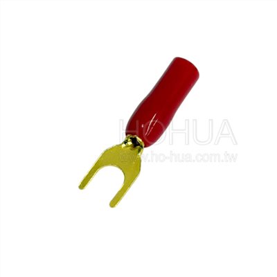 鍍金Y型端子 紅色 GY-1.25-4 1pcs