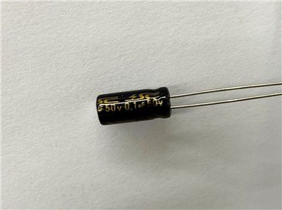 電解電容0.1uF50V 10pcs ( EC0.1uF50V 5x11/105℃ )