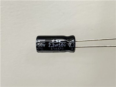 電解電容2.2uF50V 10pcs ( EC2.2uF50V 5x11/105℃ )
