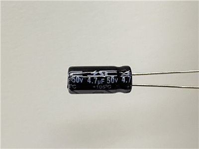 電解電容4.7uF50V 10pcs ( EC4.7uF50V 5x11/105℃ )