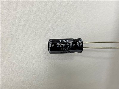 電解電容22uF50V 10pcs ( EC22uF50V 5x11/105℃ )
