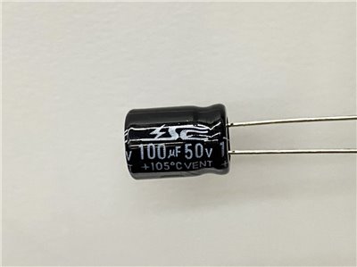 電解電容100uF50V 5pcs ( EC100uF50V 8x11/105℃ )