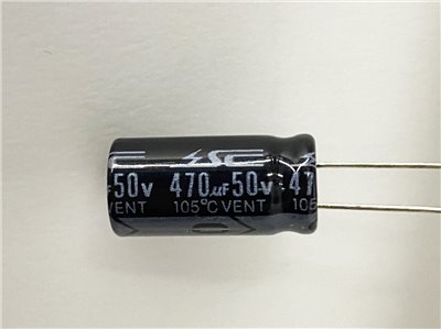 電解電容470uF50V 2pcs ( EC470uF50V 10x20/105℃ )