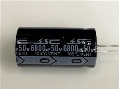 電解電容6800uF50V 1pcs ( EC6800uF50V 22x41/105℃ )