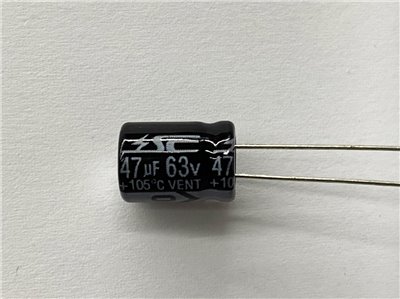 電解電容47uF63V 2pcs ( EC47uF63V 8x11/105℃ )