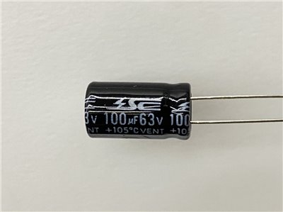 電解電容100uF63V 2pcs ( EC100uF63V 8x12/105℃ )
