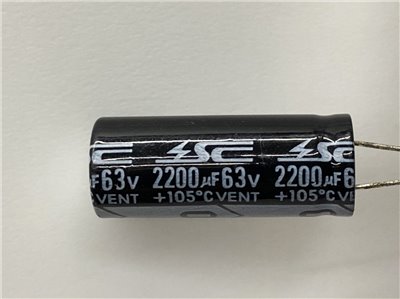 電解電容2200uF63V 1pcs ( EC2200uF63V 18x36/105℃ )