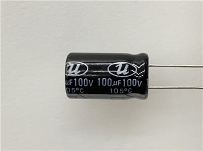 電解電容100uF100V 2pcs ( EC100uF100V 10x17/105℃ )