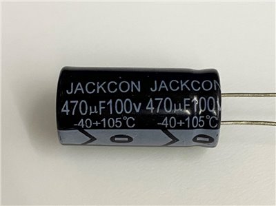 電解電容470uF100V 1pcs ( EC470uF100V 16x26/105℃ )