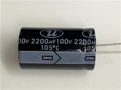 電解電容2200uF100V 1pcs ( EC2200uF100V 25x45/105℃ )