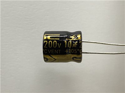 電解電容10uF200V 2pcs ( EC10uF200V 10x13/105℃ )