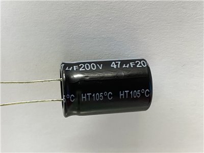 電解電容47uF200V 1pcs ( EC47uF200V 13x21/105℃ )