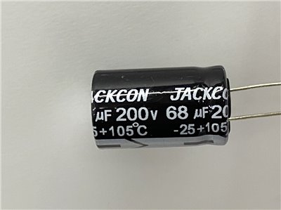 電解電容68uF200V 1pcs ( EC68uF200V 16x26/105℃ )