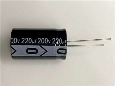 電解電容220uF200V 1pcs ( EC220uF200V 18x36/105℃ )