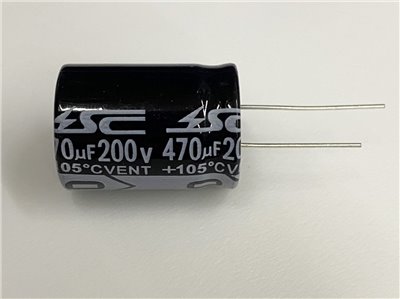 電解電容470uF200V 1pcs ( EC470uF200V 22x32/105℃ )